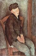 Amedeo Modigliani Sitzender Knabe mit Hut oil on canvas